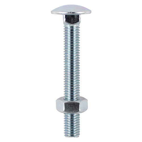 Carriage Bolts & Hex Nuts - Zinc M8 x 100 (pk40)