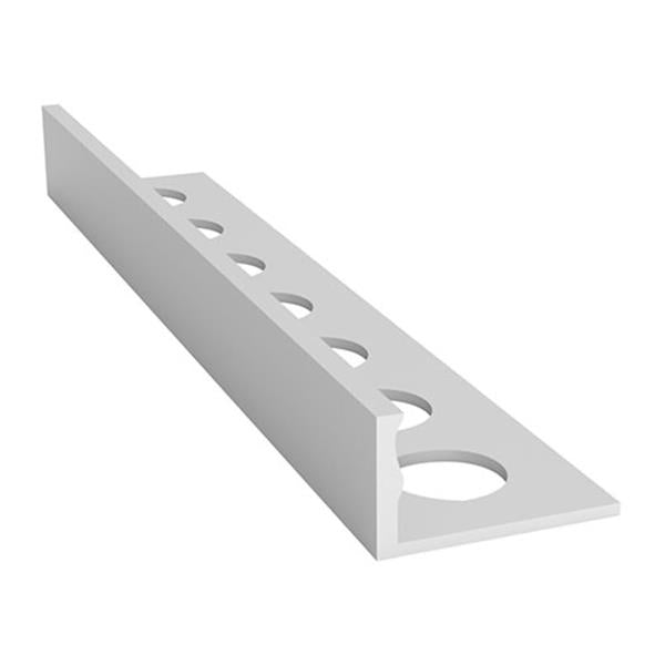 Matt Silver Aluminium Straight Edge Tile Trim 10mm
