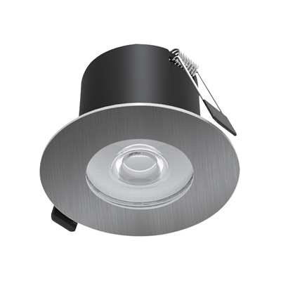 Fire Rated Integrated Downlight Satin Chrome (500Lm) 4000K 6W