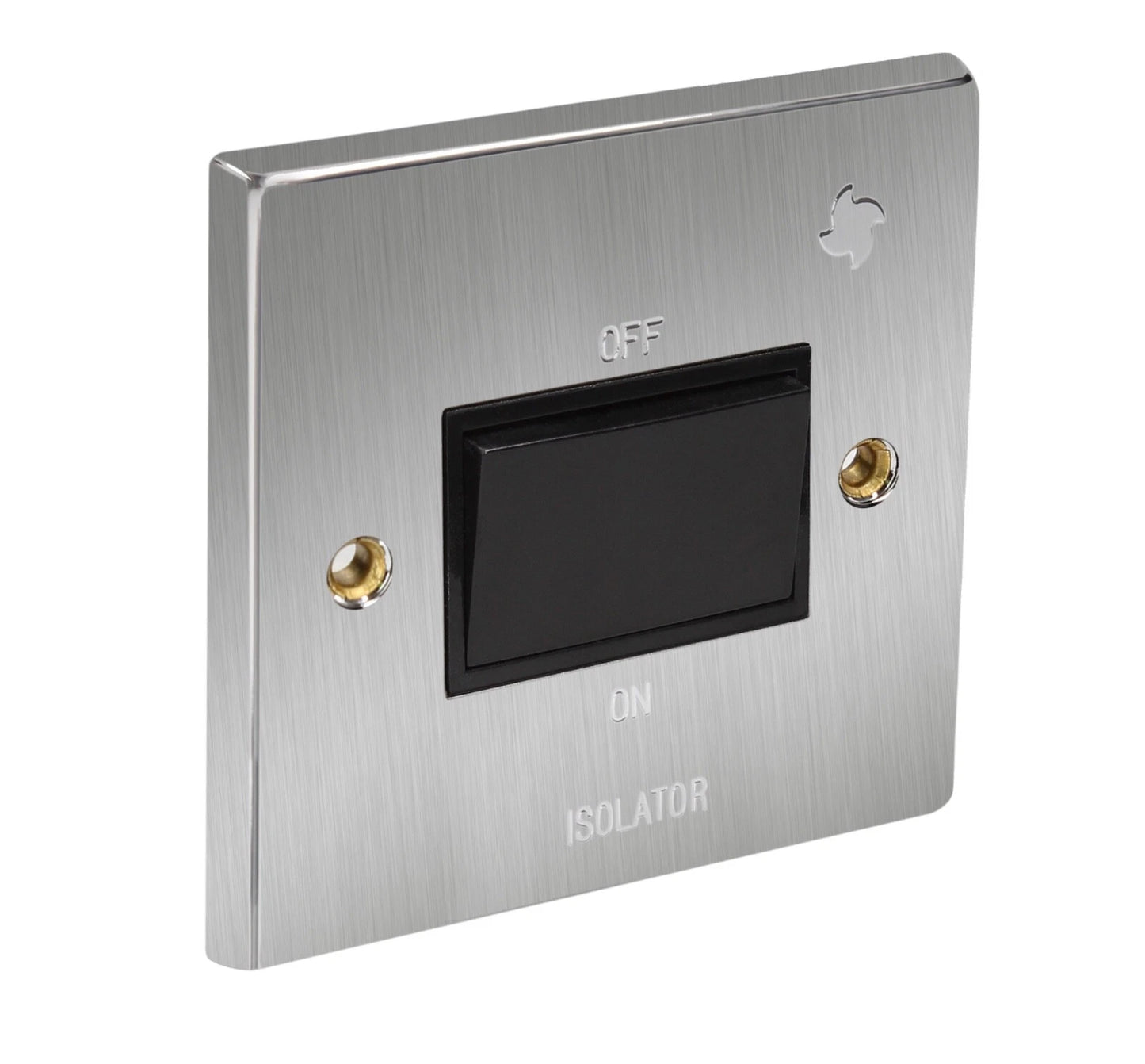 CED Satin Chrome 10AX Fan Isolator Switch ( 3 Pole )