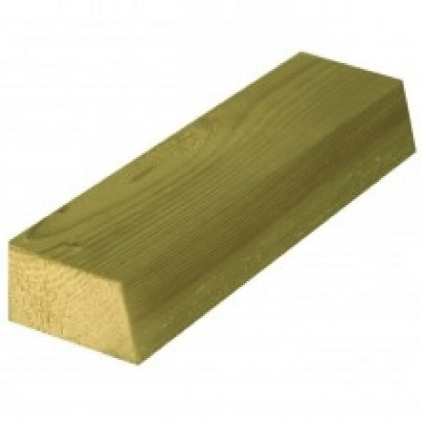 Splayed Rail Fence Board Treated 3" X 2"