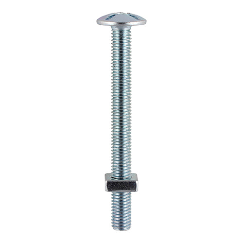 Roofing Bolts & Square Nuts - Zinc M6 x 60 (pk80)