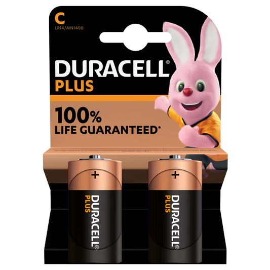 Duracell C Plus Power, Pack of 2