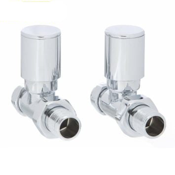 ERES Modern Chrome Straight Radiator Valve 1/2\ Pair