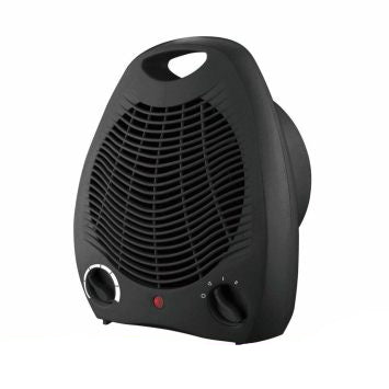 De Vielle Dual Fan Heater Matt Black - 2kW