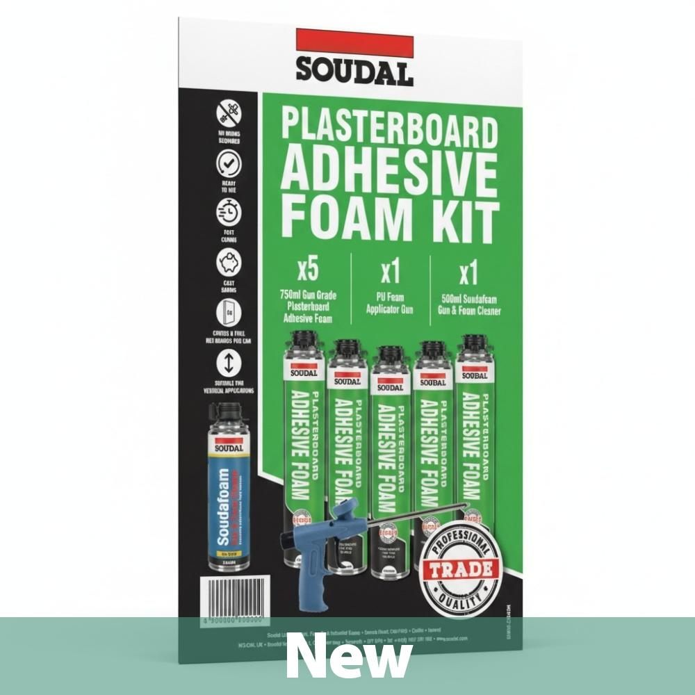 Soudal Soudafoam Plasterboard Adhesive Foam Kit 5-in-1