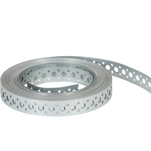 Eurometals 20mm Galvanised Perforated Fixing Band 10m