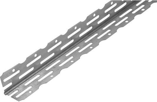 (Pack of 50) Galvanised Steel Thin Coat Plastering Angle Bead 2.4m