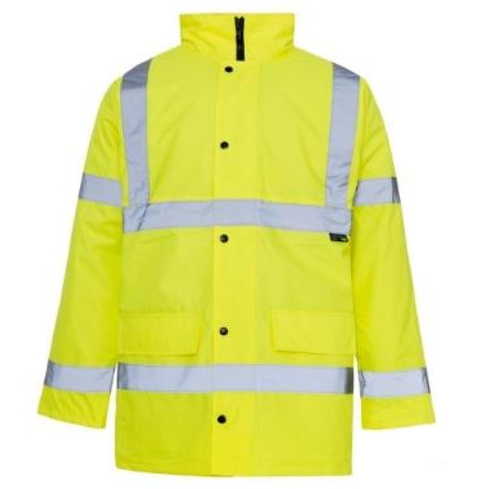 Hi-Vis Reflective Parka Jacket Yellow