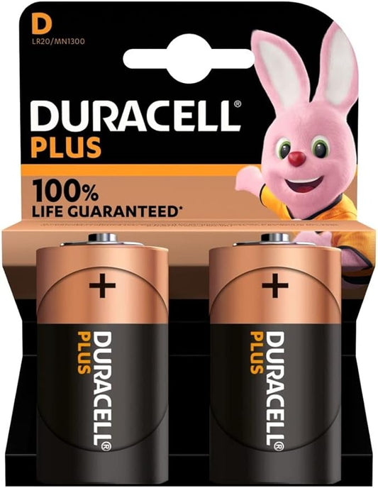 Duracell D Plus Power, Pack of 2
