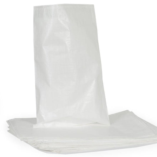 Thrace Plain White Rubble Bags 77cm x 50cm