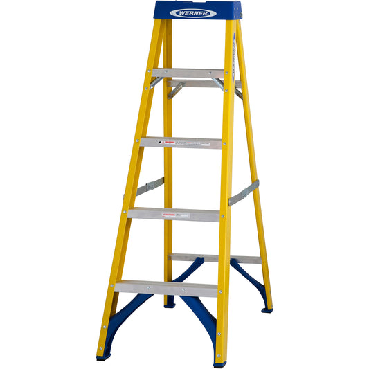 Werner Fibreglass Stepladder 5 Tread