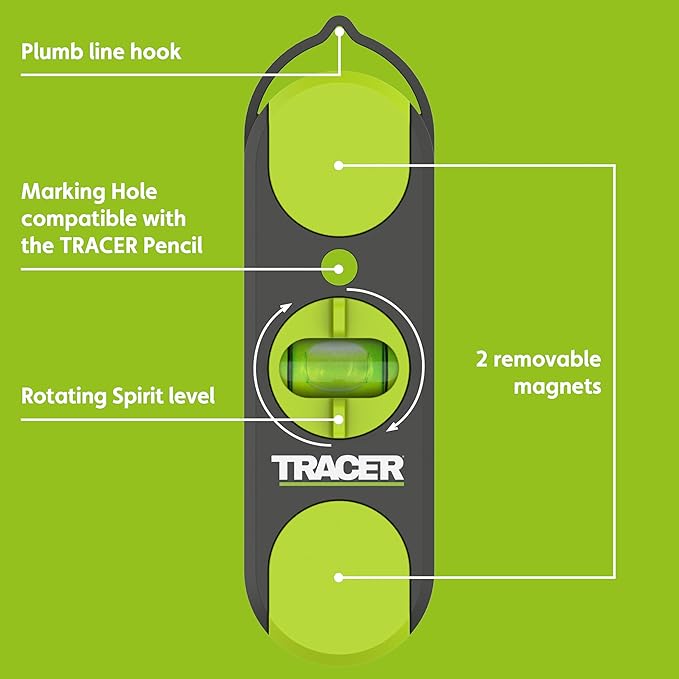 TRACER Magnetic Stud Finder c/w Magnet Marker Tags
