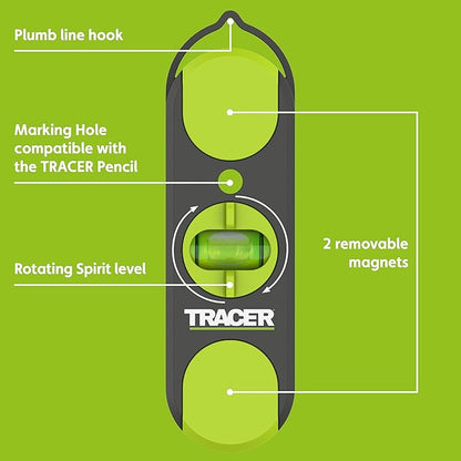 TRACER Magnetic Stud Finder c/w Magnet Marker Tags