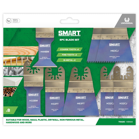 SMART Trade Series 8 Piece Blade Set For Multi Tool