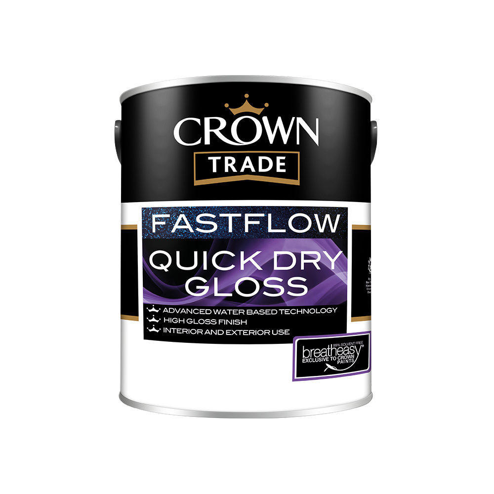 Crown Trade Fastflow Quick Drying GLOSS – White 5L