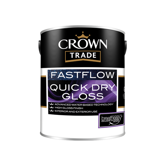 Crown Trade Fastflow Quick Drying GLOSS – White 5L