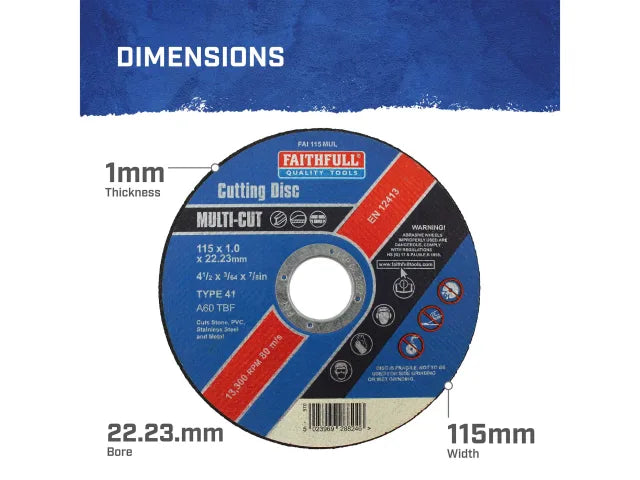 115mm (4.5") Multi-Cut Discs