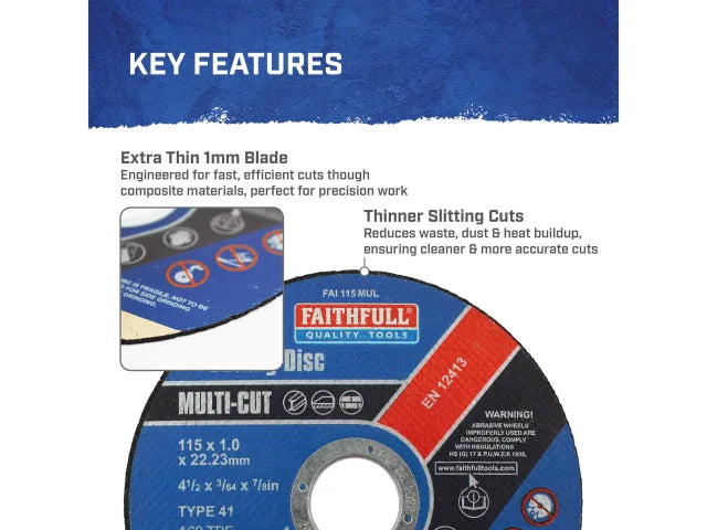 115mm (4.5") Multi-Cut Discs
