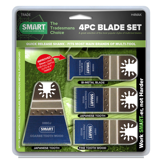 SMART Trade Series 4 Piece Blade Set For Multi Tool