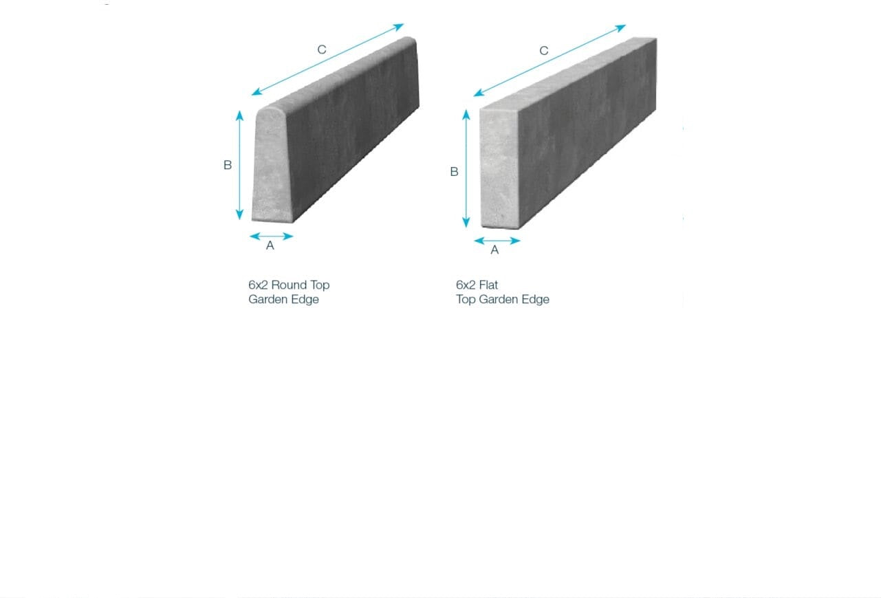 Concrete Garden Edges 6" x 2" x900mm