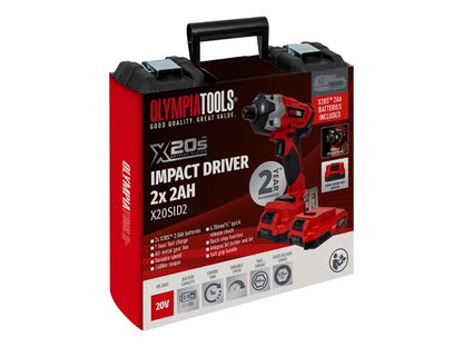 Olympia  X20S™ Impact Driver 20V 2 x 2.0Ah Li-ion