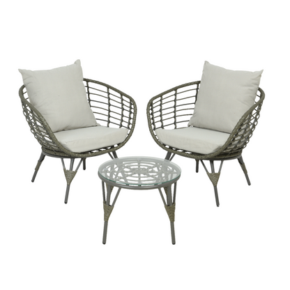 PALERMO WICKER 2 SEATER BISTRO SET