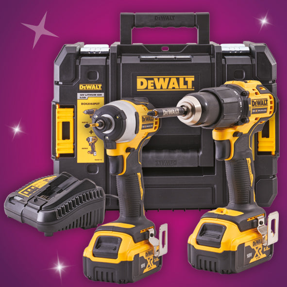 Dewalt 18V XR Brushless Combi Drill & Brushless Impact Driver Twin Pack