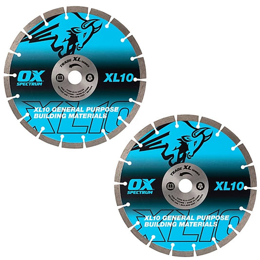 OX Spectrum 230mm x 22.23mm Trade Segmented Diamond Blades - Pack of 2