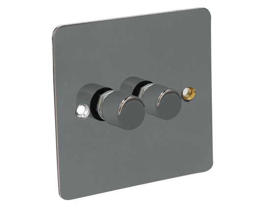 Push Dimmer Flat ( Black Nickel ) 2G 2-Way