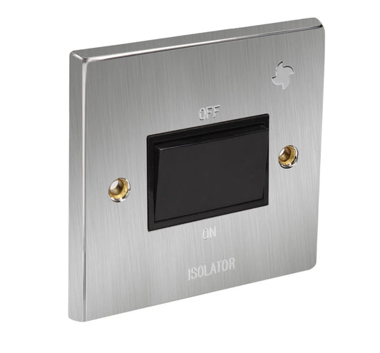 CED Satin Chrome 10AX Fan Isolator Switch ( 3 Pole )