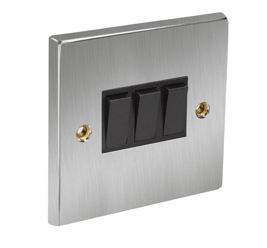 CED Satin Chrome ( Black Interior )10AX 3G 2-Way Switch
