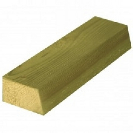 Splayed Rail Fence Board Treated 3" X 2"